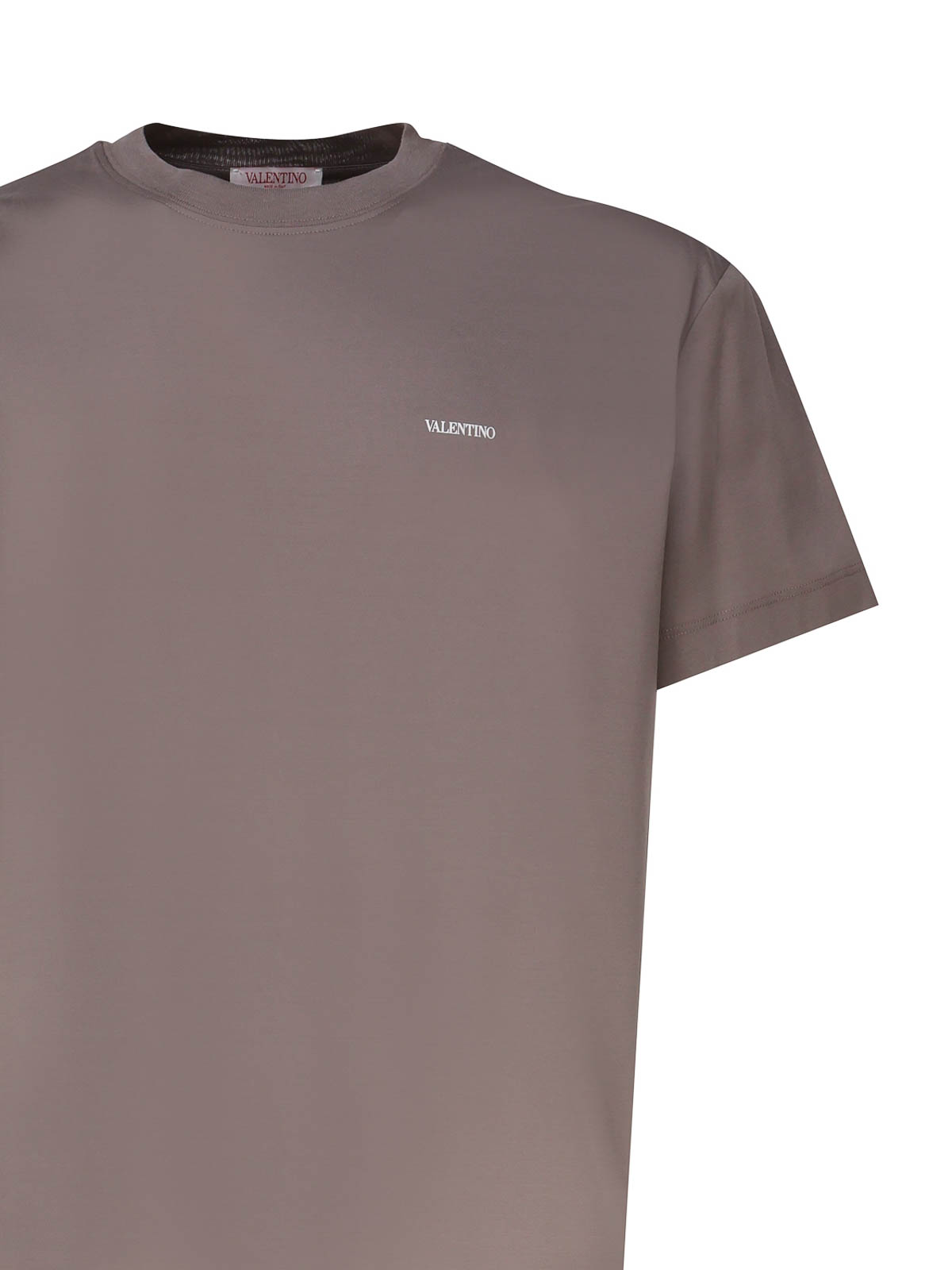 Shop Valentino T-shirt With Logo In Grey