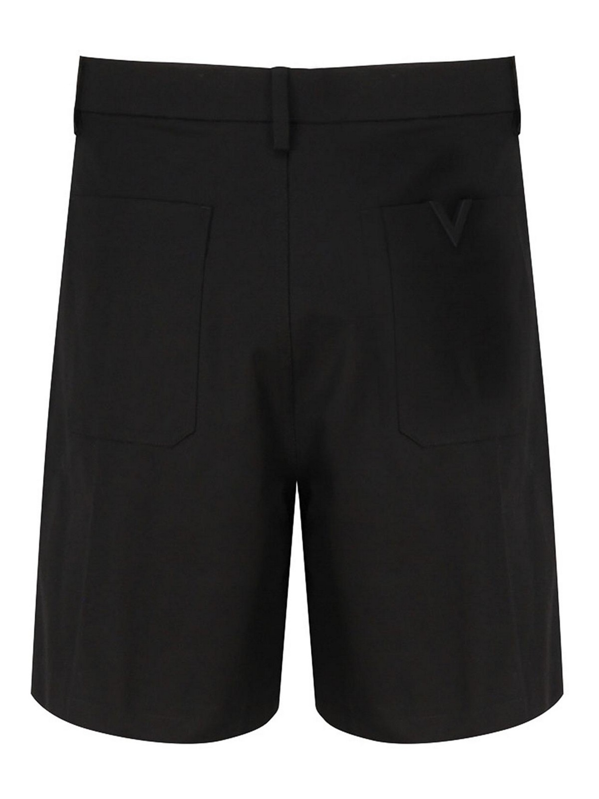 Shop Valentino Tailored Bermuda Shorts In Black