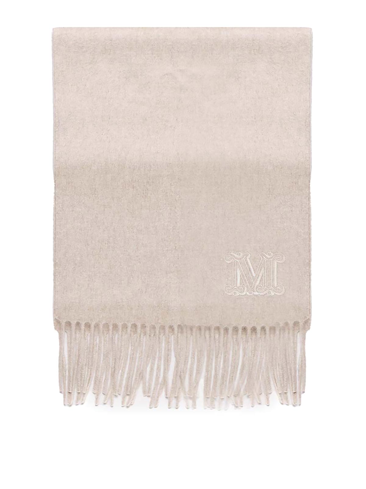 Shop Max Mara Messina Scarf In Mixed Wool In Beige