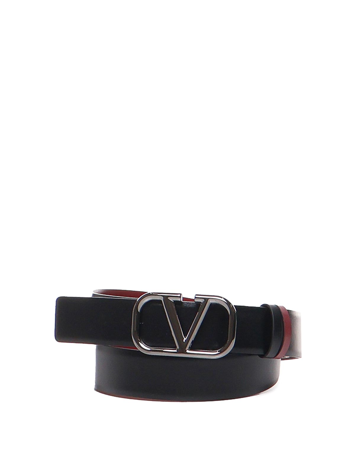 Valentino Garavani Vlogo Signature Reversible Belt In Black