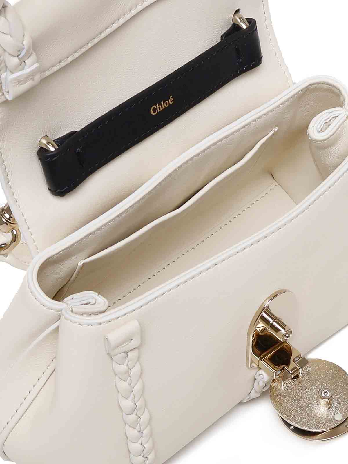 Shop Chloé Penelope Mini Shoulder Bag In White