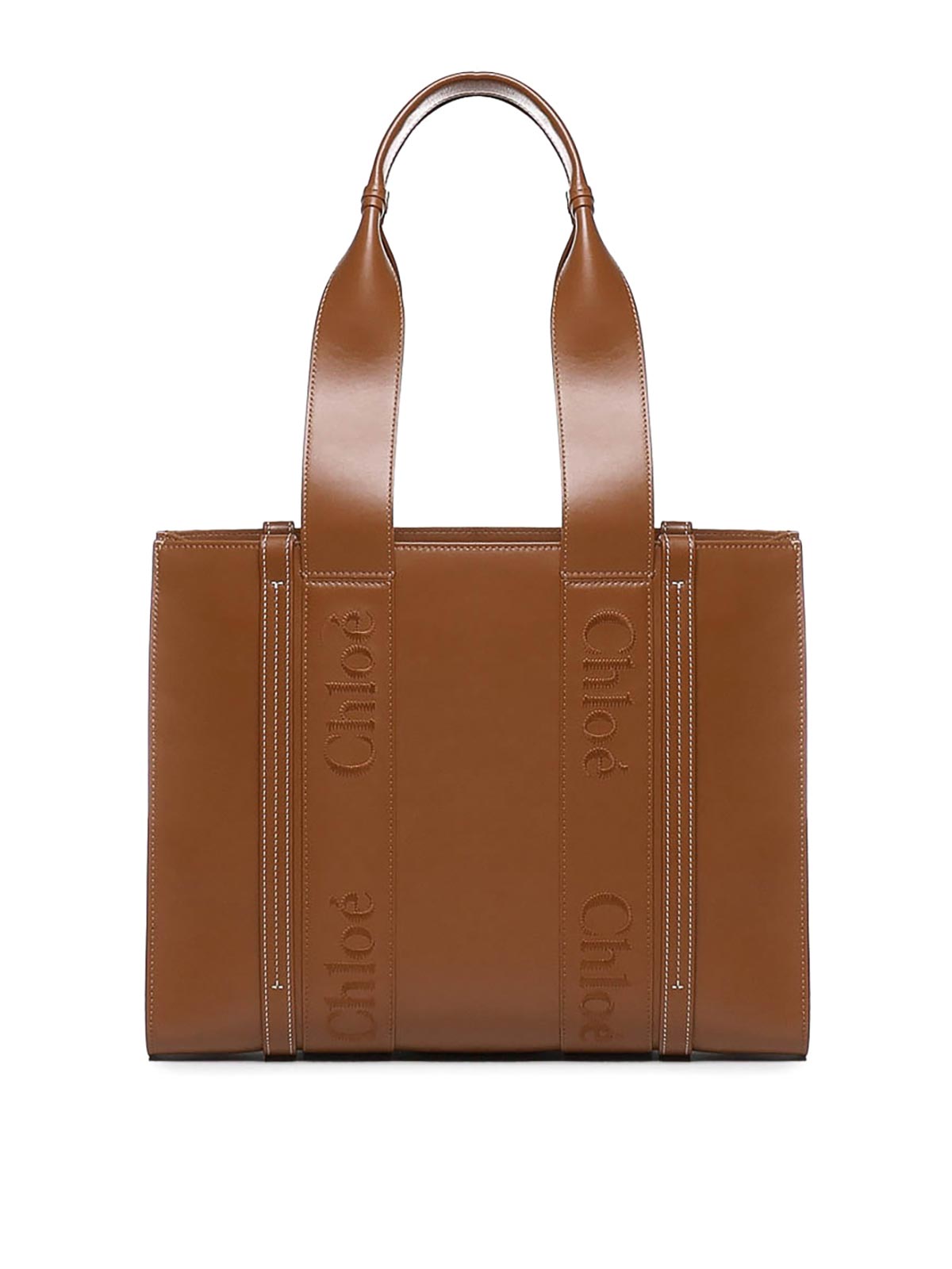 Chloé Woody Medium Tote Bag In Brown