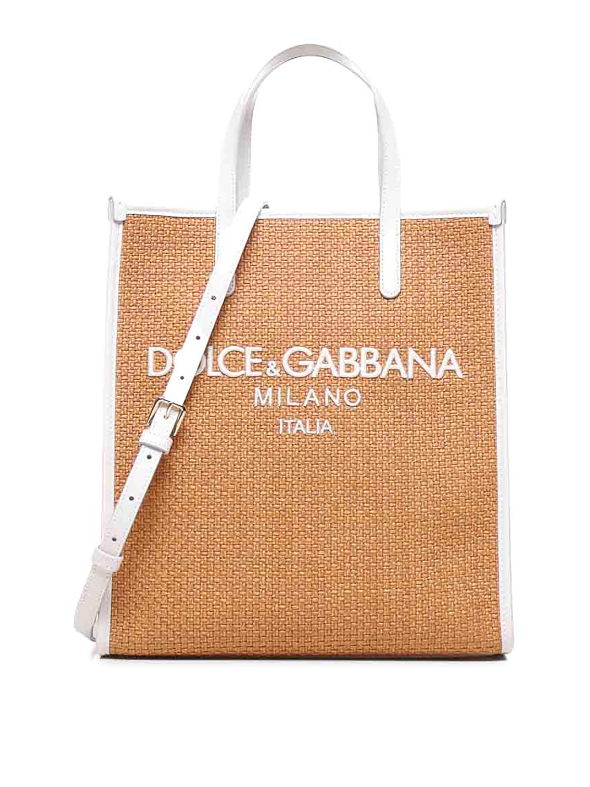 Dolce & Gabbana Large Shopping Bag In Beige