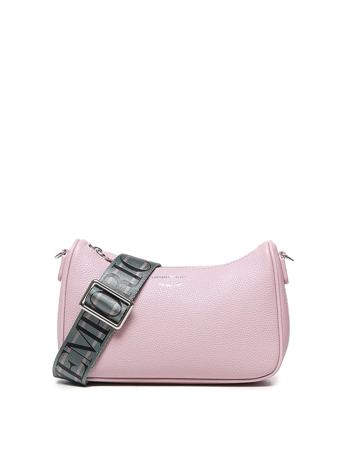 Shop Emporio Armani Pink Shoulder Bag In Nude & Neutrals