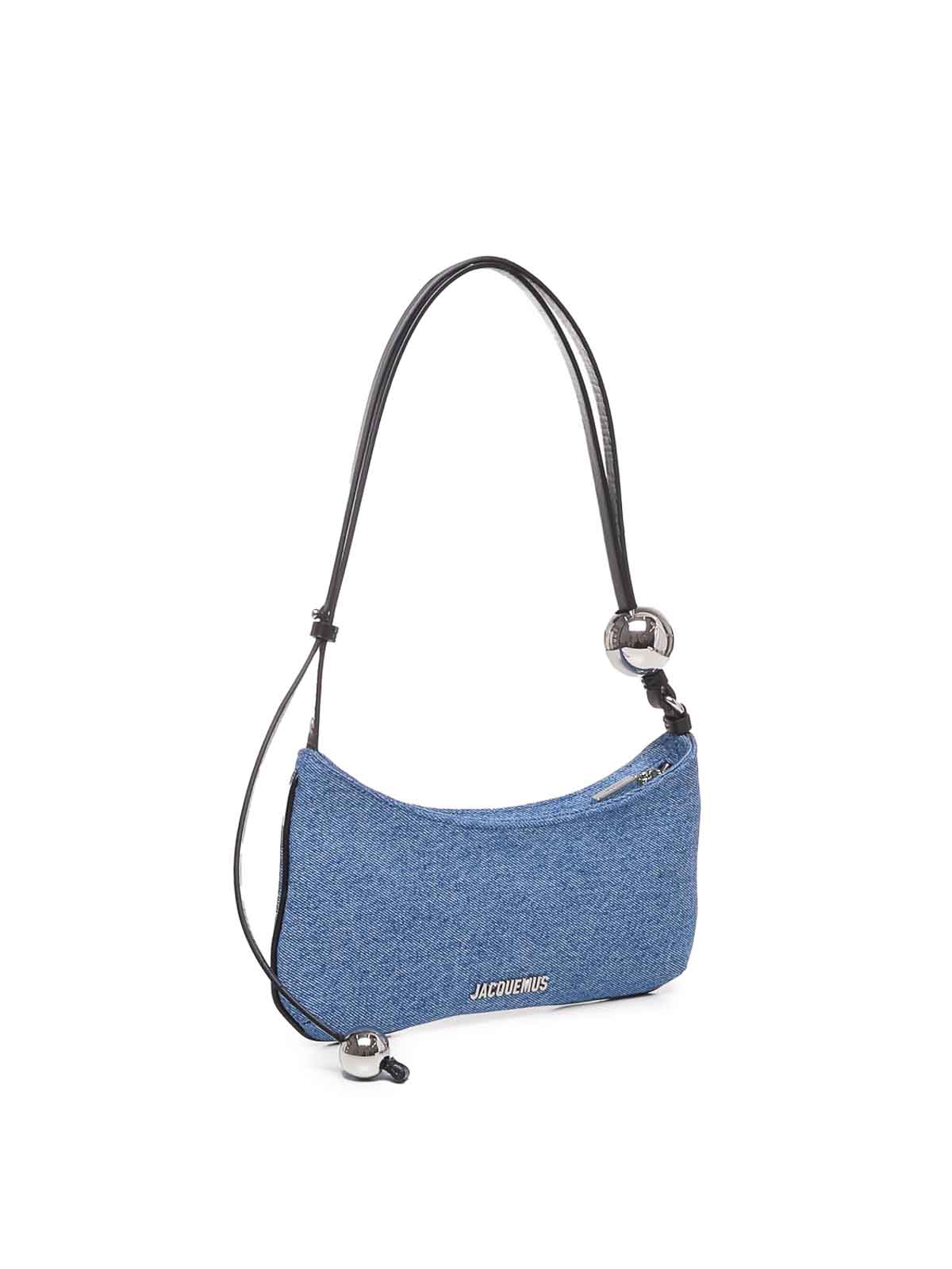 Shop Jacquemus Le Bisou Pearl Bag In Blue