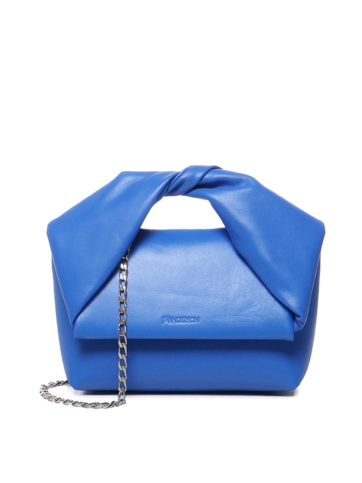 Jw Anderson Blue Medium Twister Leather Top Handle Bag