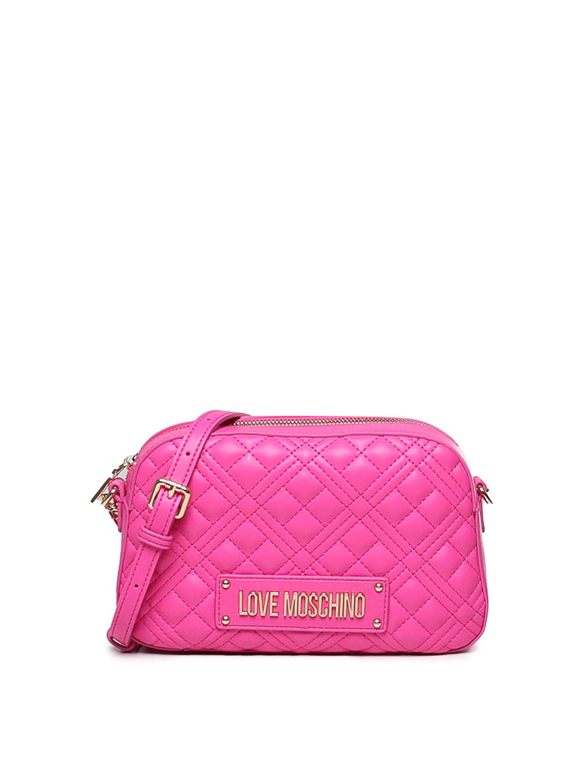 Shop Love Moschino Quilted Shoulder Bag In Multicolour