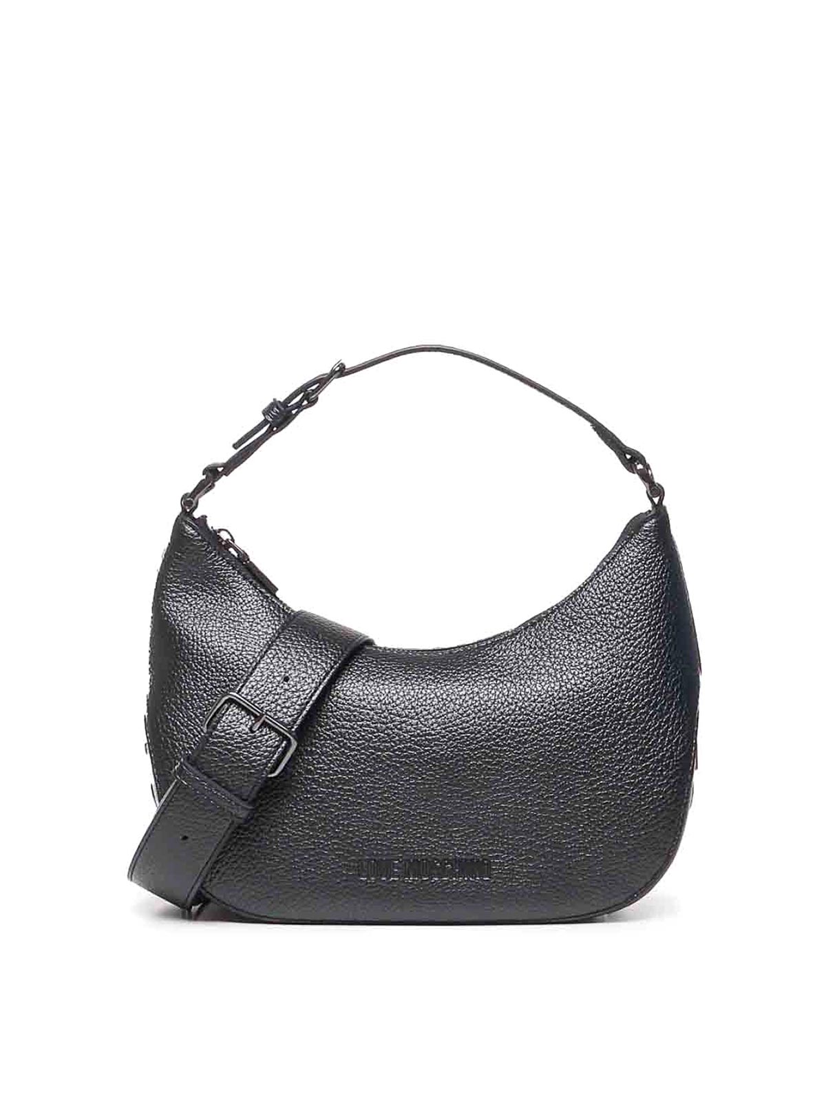 Love Moschino Hobo Bag With Logo In Grey