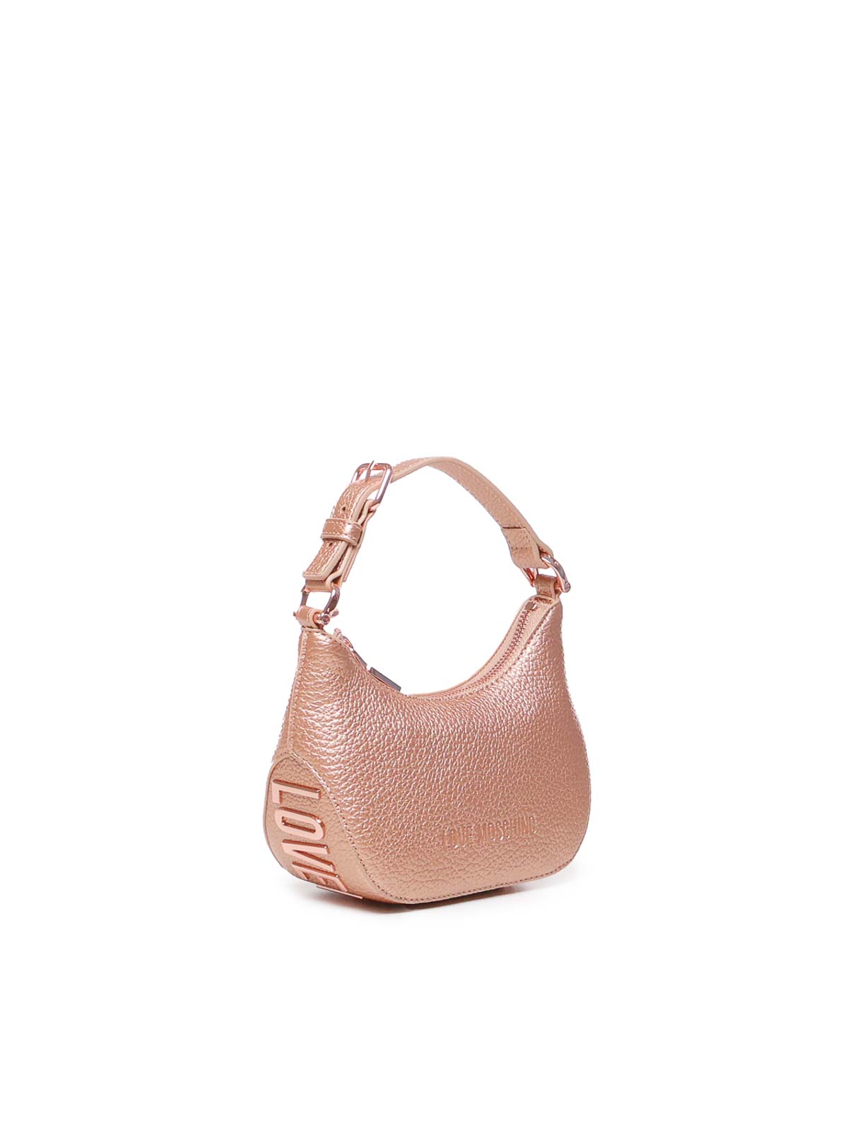 Shop Love Moschino Pink Logo Bag In Nude & Neutrals