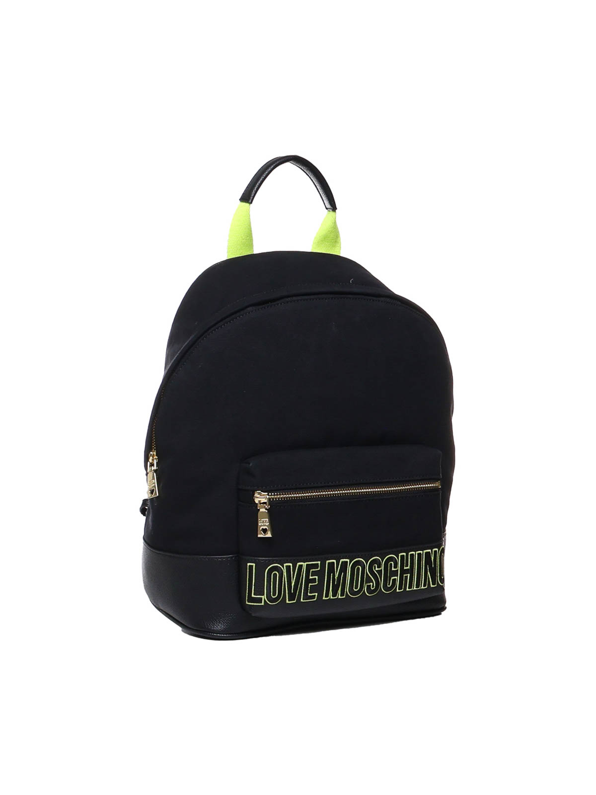 Shop Love Moschino Love Backpack In Cotton In Green