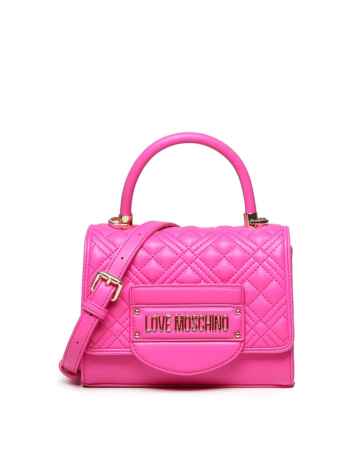 Love Moschino Quilted Bag With Logo In Multicolour