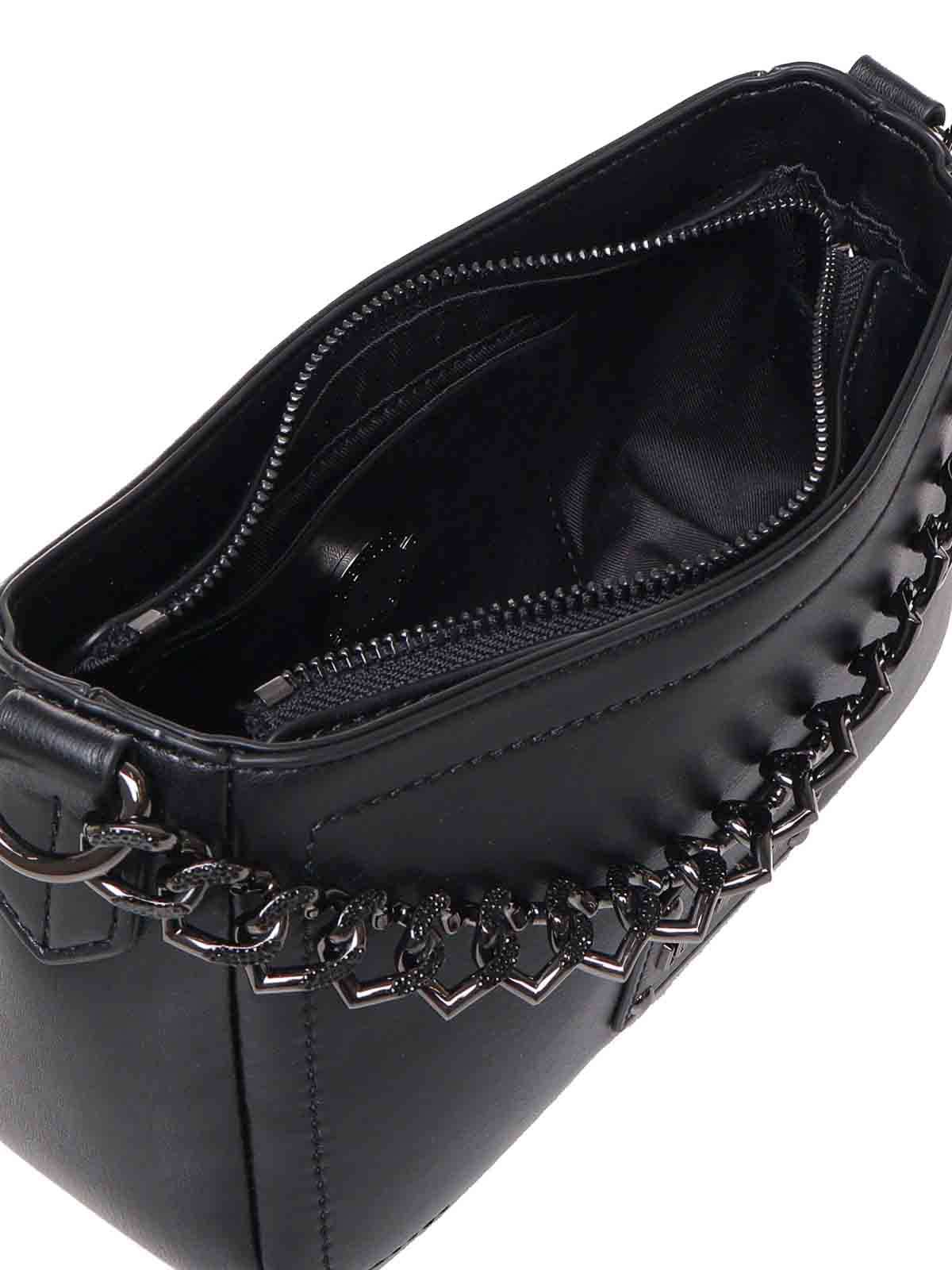 Shop Love Moschino Love Handbag With Ton Sur Ton Chain In Black