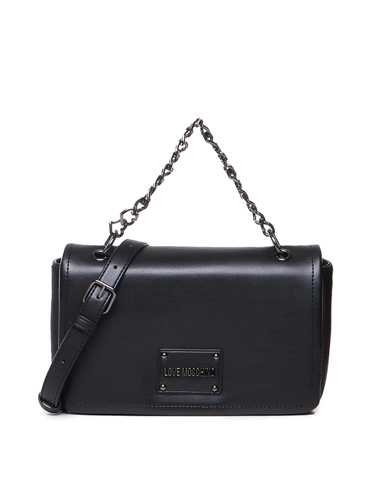 Shop Love Moschino Love Shoulder Bag In Black