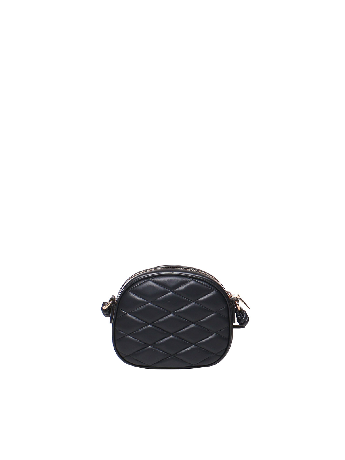 Shop Love Moschino Quilted Shoulder Bag With Logo Writing In Black