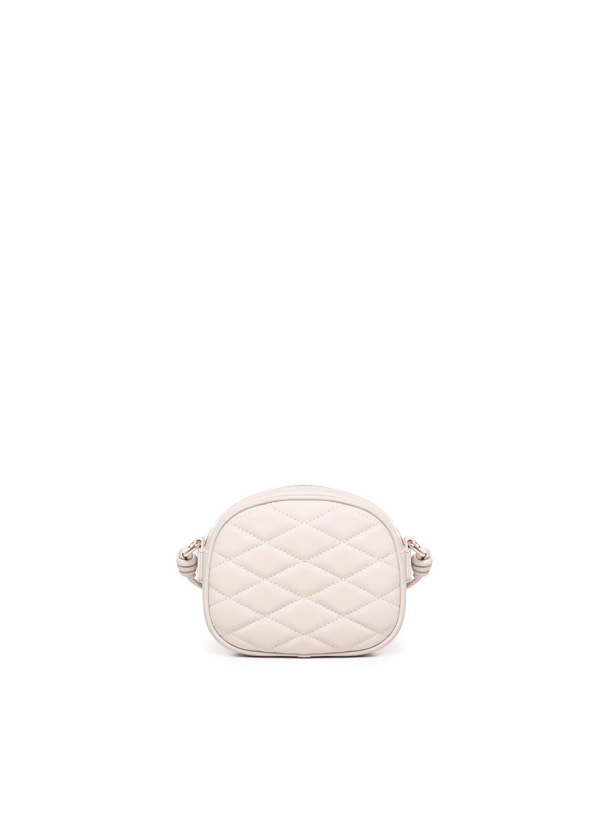 Shop Love Moschino Quilted Shoulder Bag With Logo Writing In White