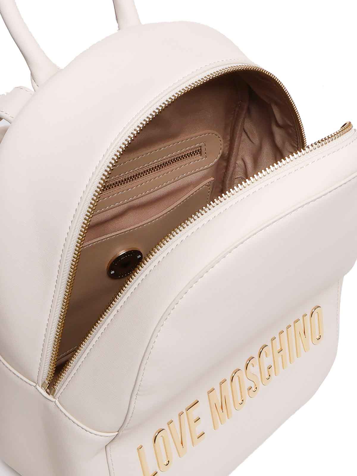 Shop Love Moschino Backpack With Logo In White