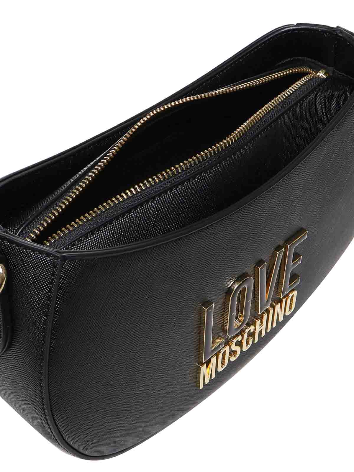 Shop Love Moschino Jelly Shoulder Bag In Black