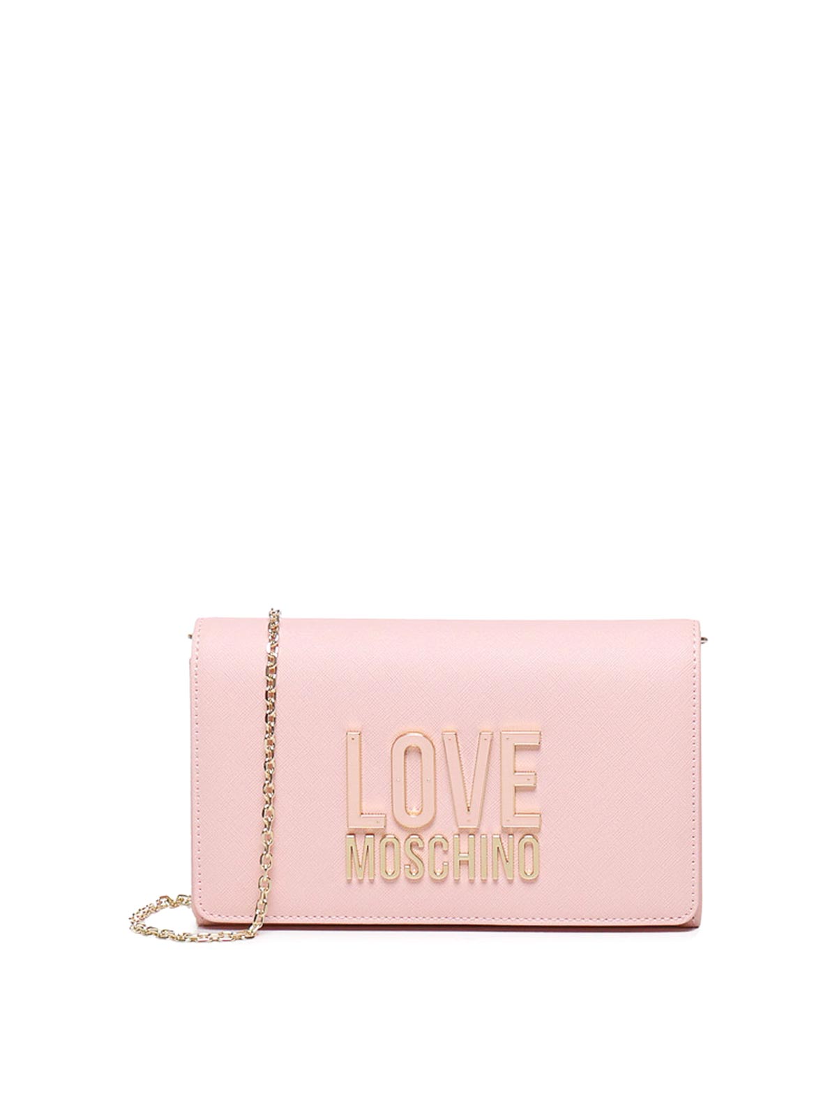 Shop Love Moschino Smart Daily Shoulder Bag In Nude & Neutrals