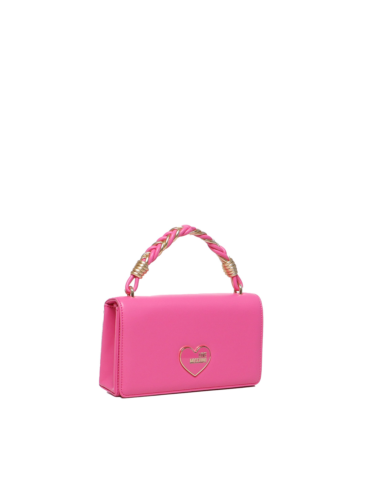 Shop Love Moschino Handheld Handbag With Chain Shoulder Strap In Multicolour