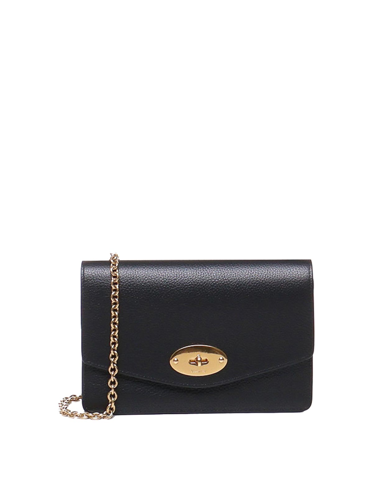 Mulberry Bag With Chain Shoulder Strap In Black