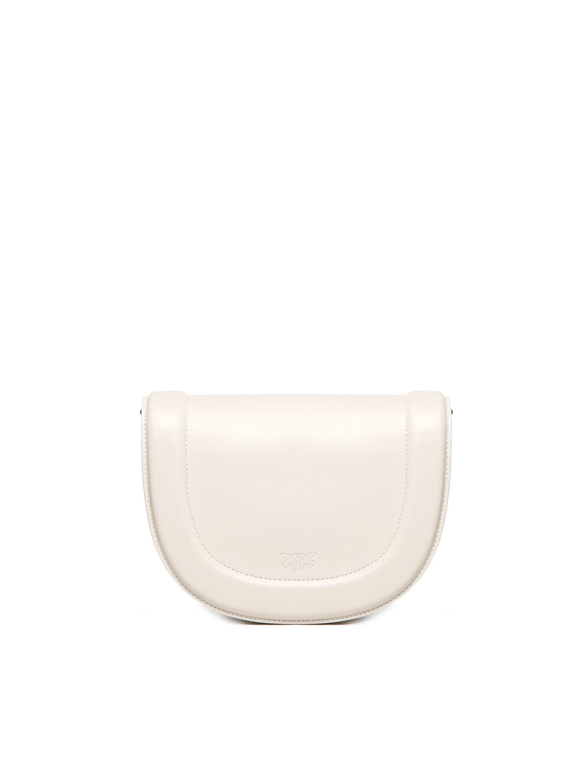 Shop Pinko Love Bag Click Round Leather Bag In White