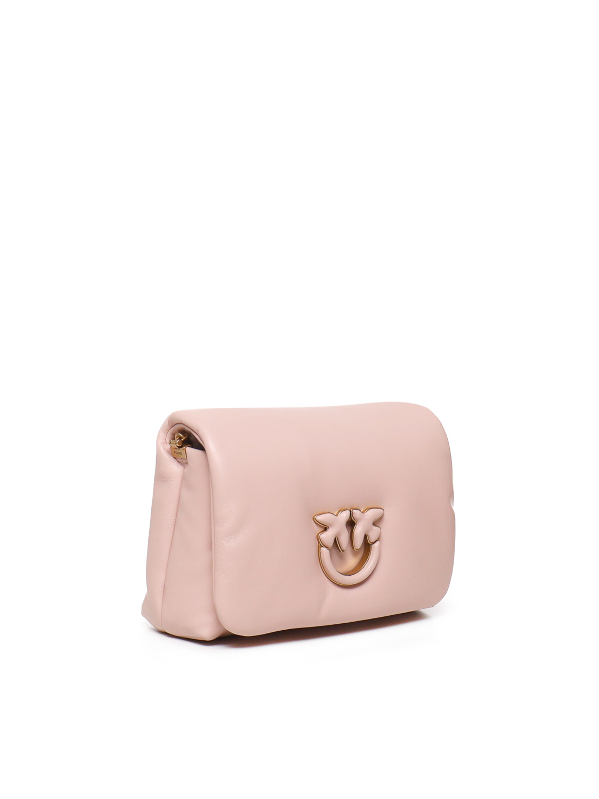Shop Pinko Baby Love Bag Click Puff In Nude & Neutrals