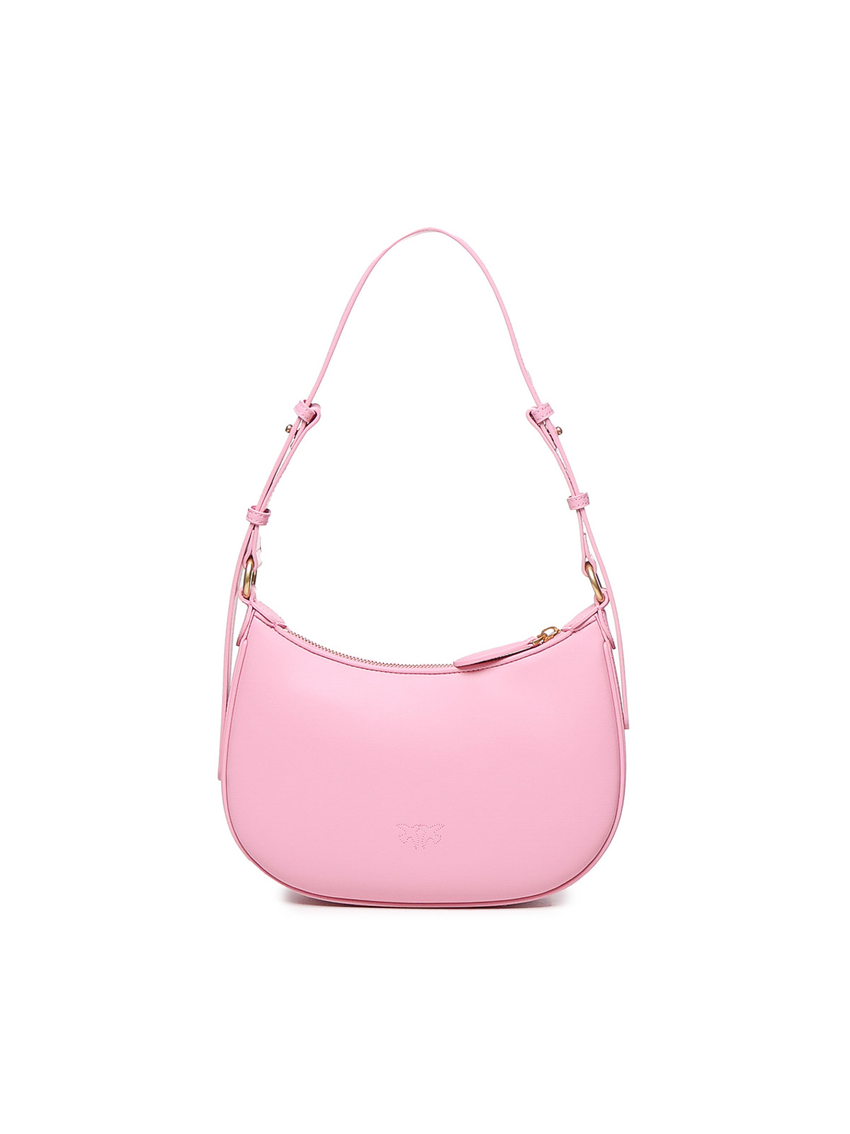 Shop Pinko Mini Love Half Moon Bag Simply In Nude & Neutrals