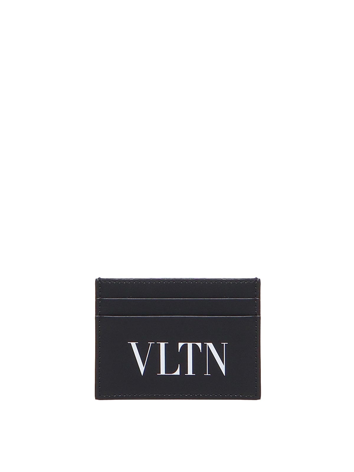 Shop Valentino Calfskin Cardholder In White