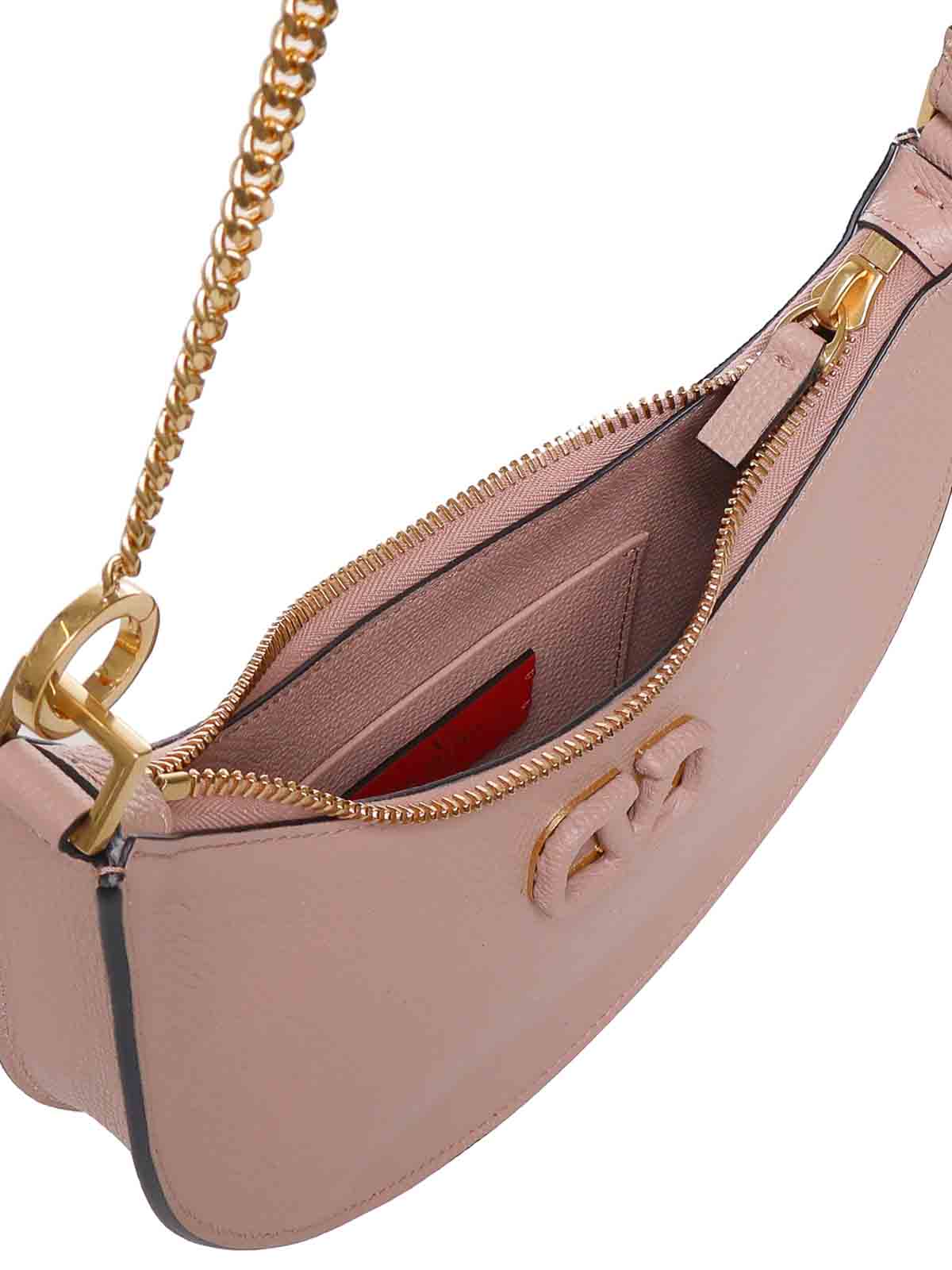Valentino Garavani Mini Hobo Vlogo Bag - Pink|4W2P0W19RQRGF9