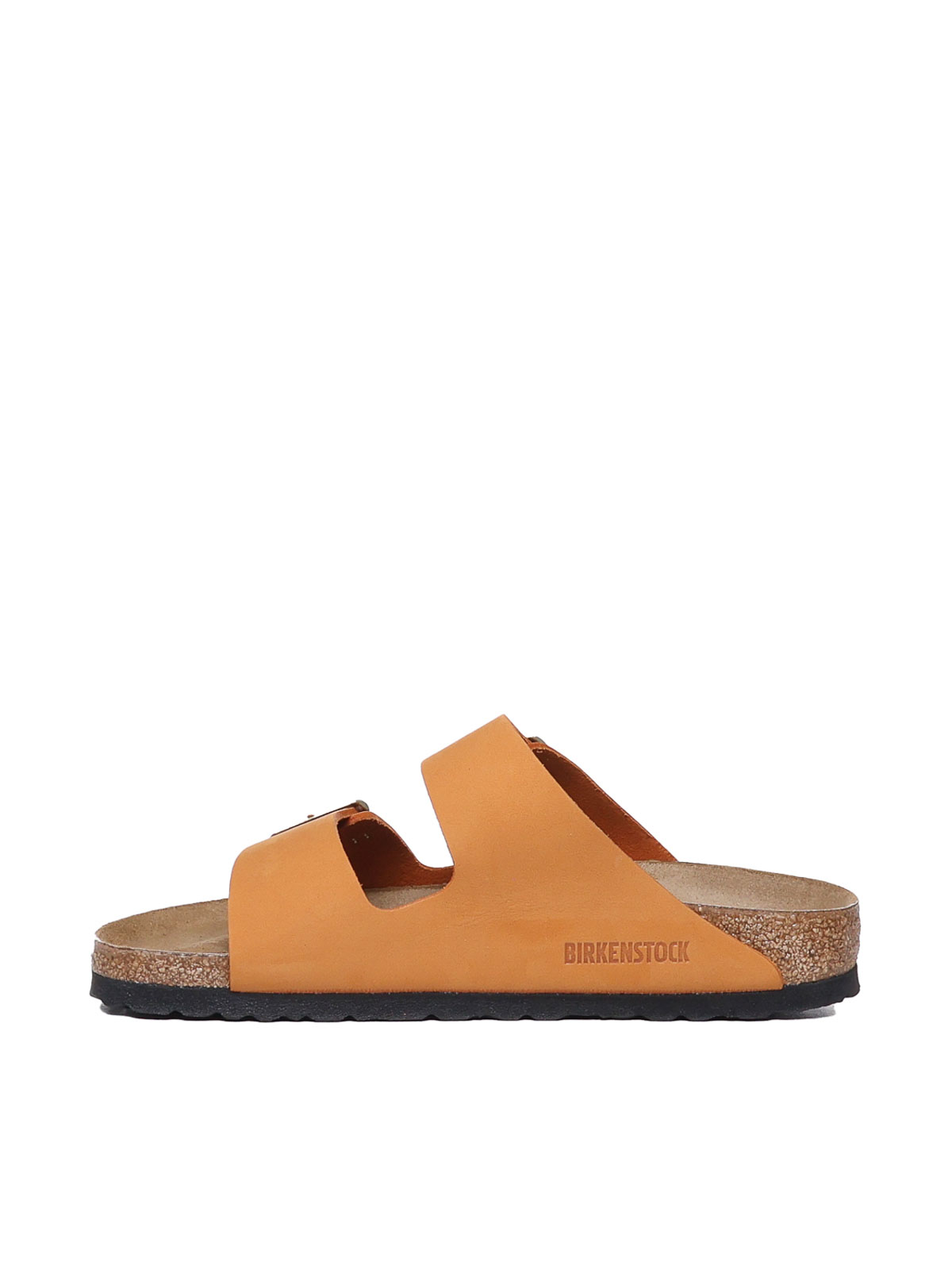 Shop Birkenstock Orange Engraved Sandals