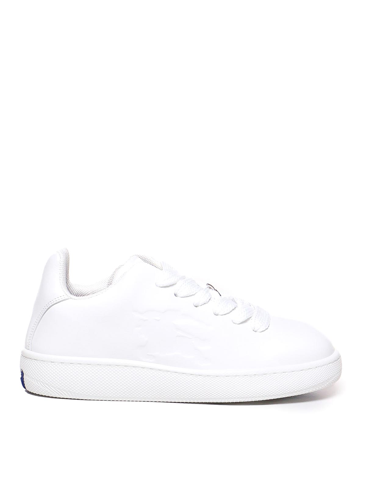 Shop Burberry Leather Sneaker Box In White