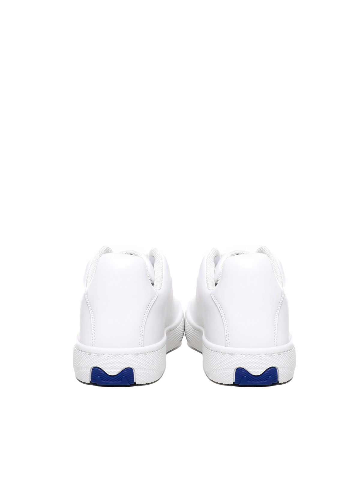 Shop Burberry Leather Sneaker Box In White