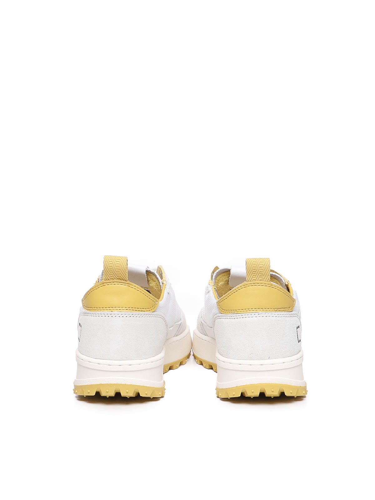 Shop Date White Yellow Sneakers In Beige