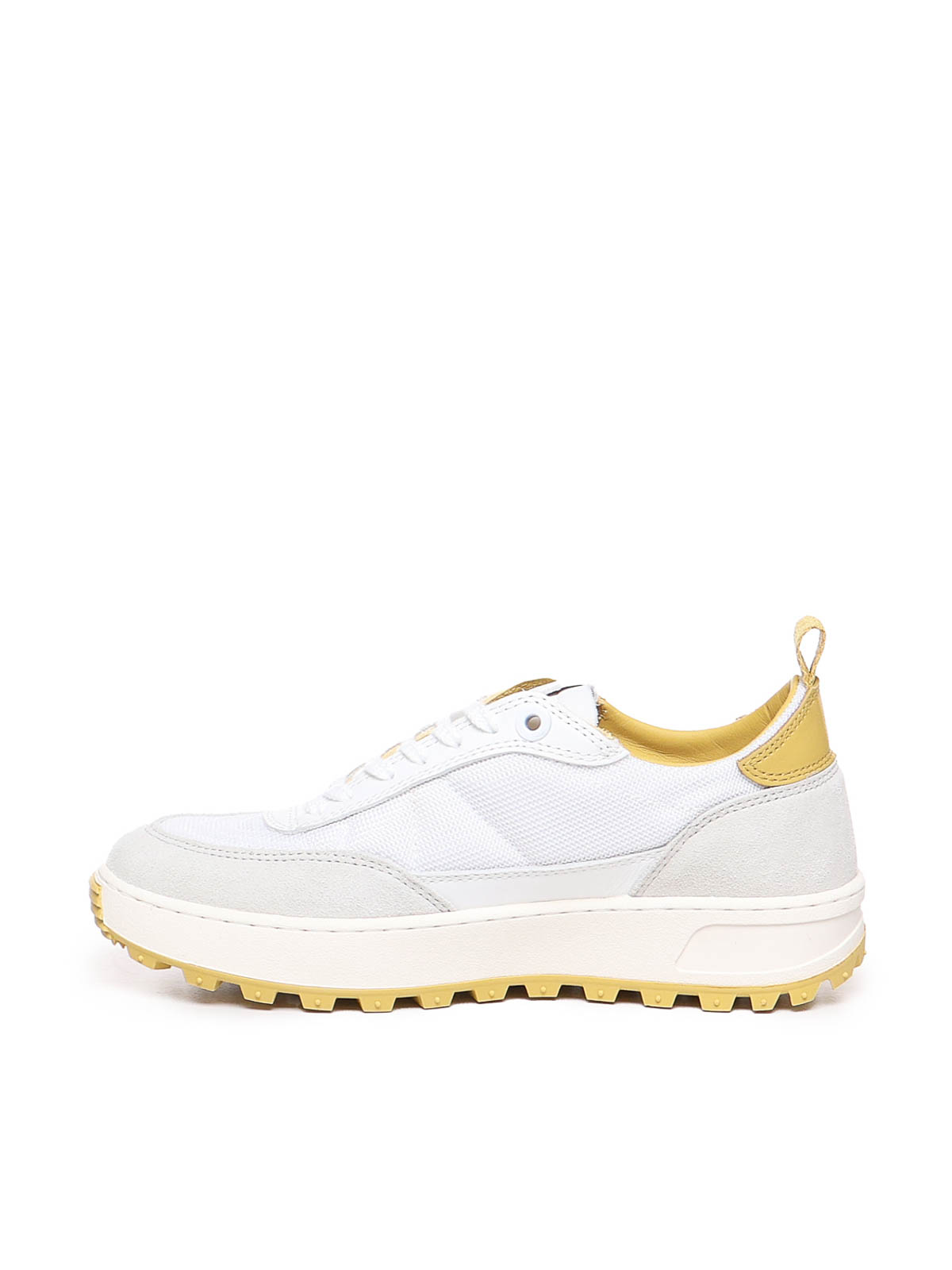 Shop Date White Yellow Sneakers In Beige