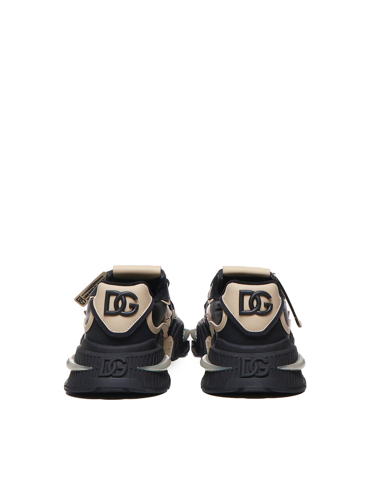 Shop Dolce & Gabbana Airmaster Sneaker In Nylon And Suede In Black