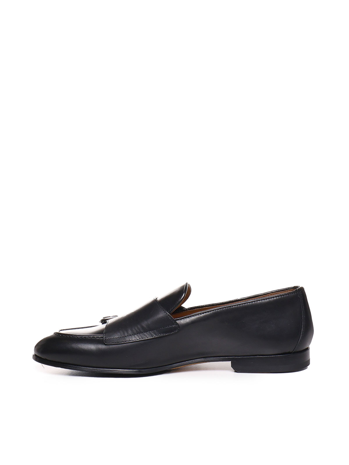 Shop Doucal's Moccasin With Buckles In Black