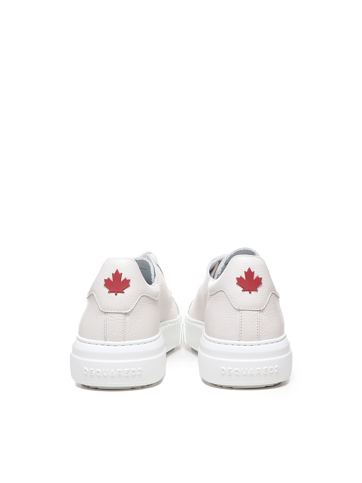 Shop Dsquared2 Leather Shoes With Logo In White