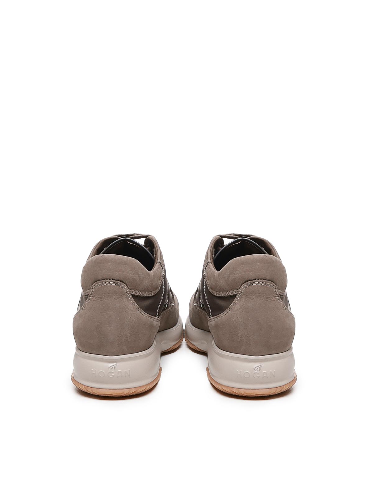 Shop Hogan Zapatillas - Interactive Sneakers In Brown