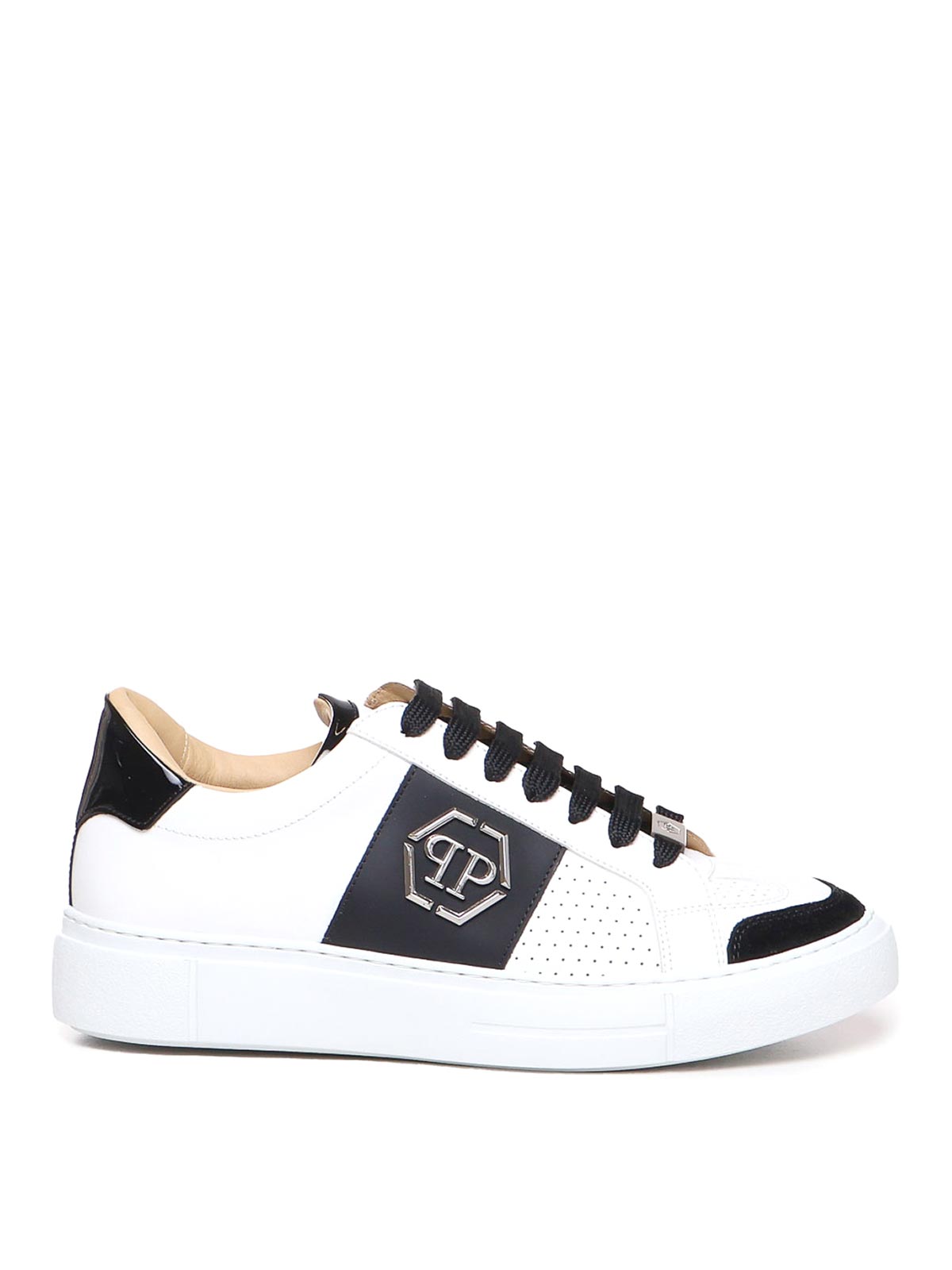 Shop Philipp Plein Sneakers Pp In Calfskin In Black