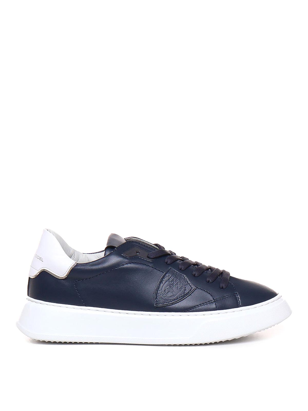 Philippe Model Temple Veau Lace-up Trainers In Blue