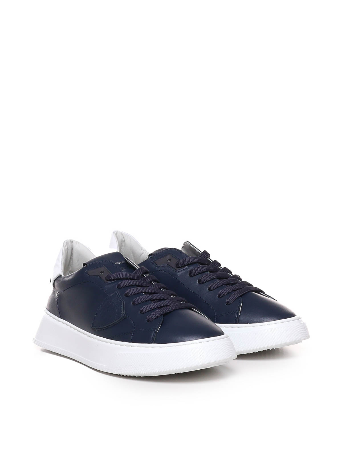 Shop Philippe Model Temple Sneakers With Logo Application In Blue