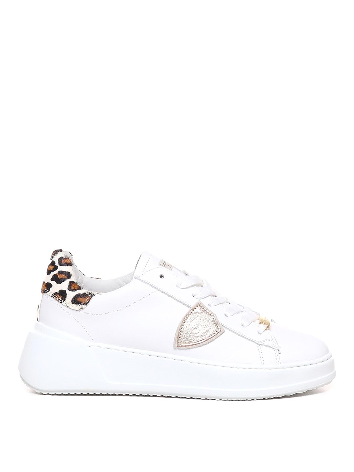 Shop Philippe Model Paris Leopard Print Sneakers In White