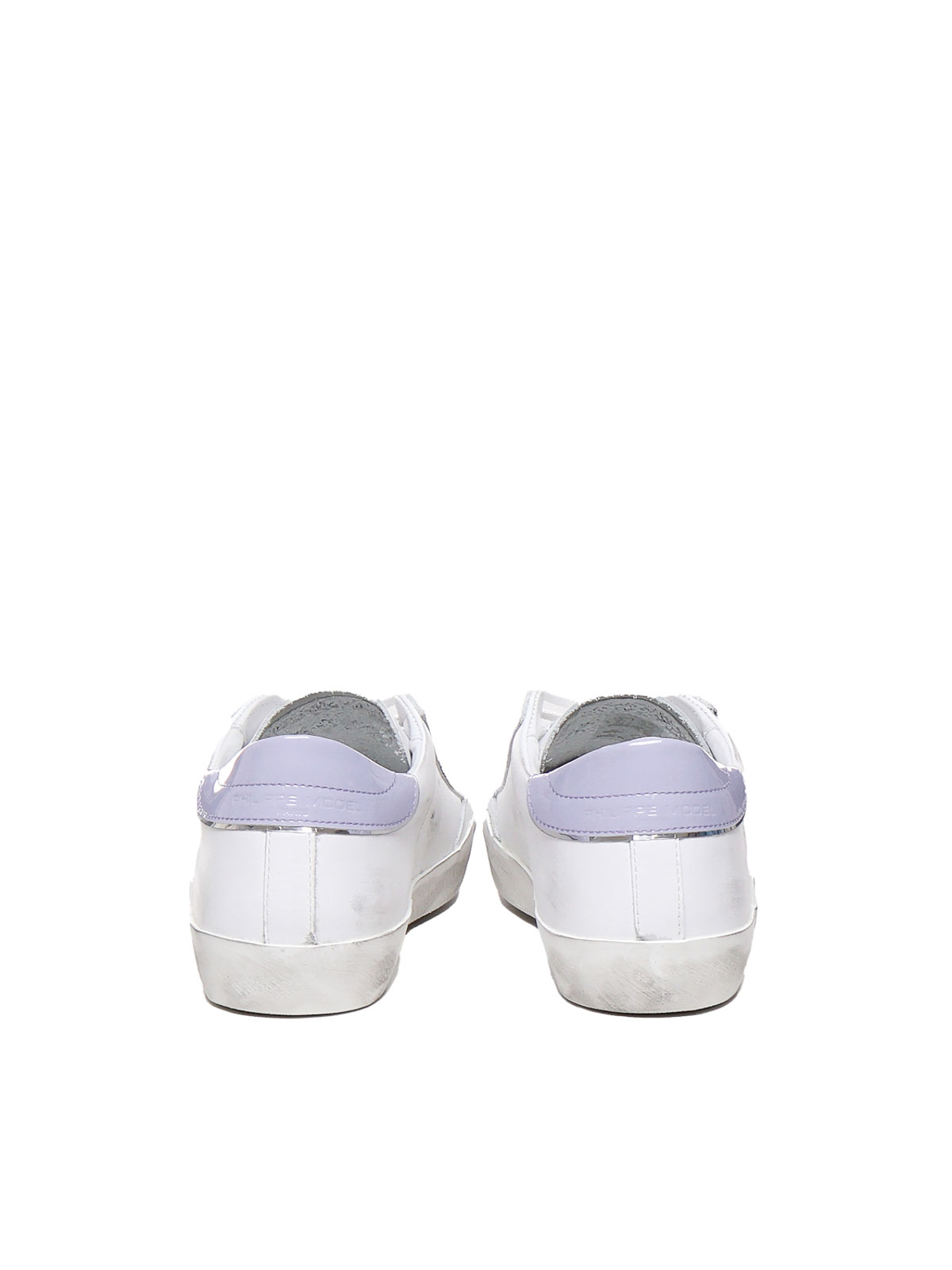 Shop Philippe Model Prsx Casual Leather Sneaker In White