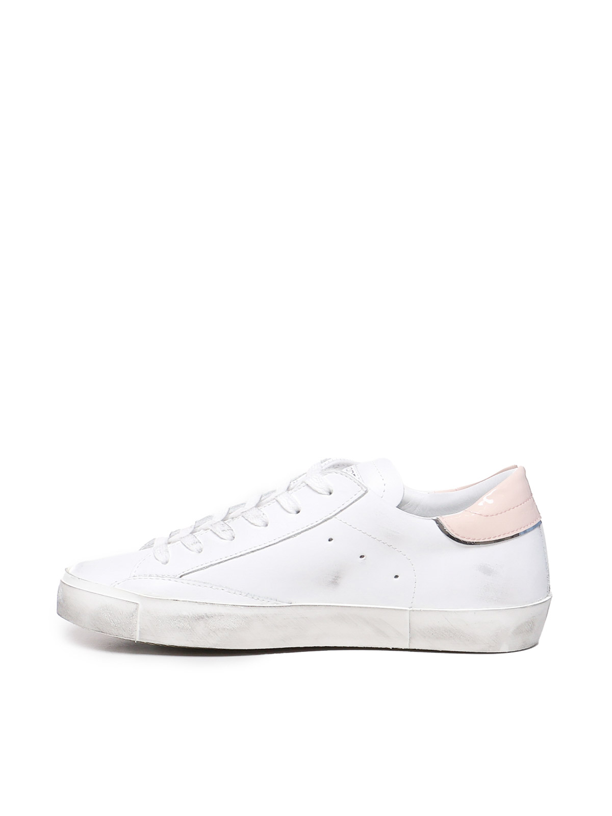 Shop Philippe Model Prsx Casual Leather Sneaker In Nude & Neutrals