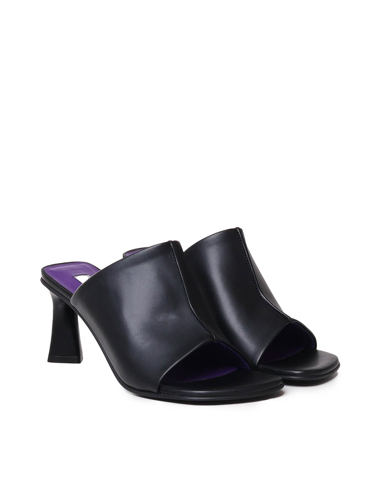 Shop Stella Mccartney Sandals In Alter Rmat Vegan Leather In Black