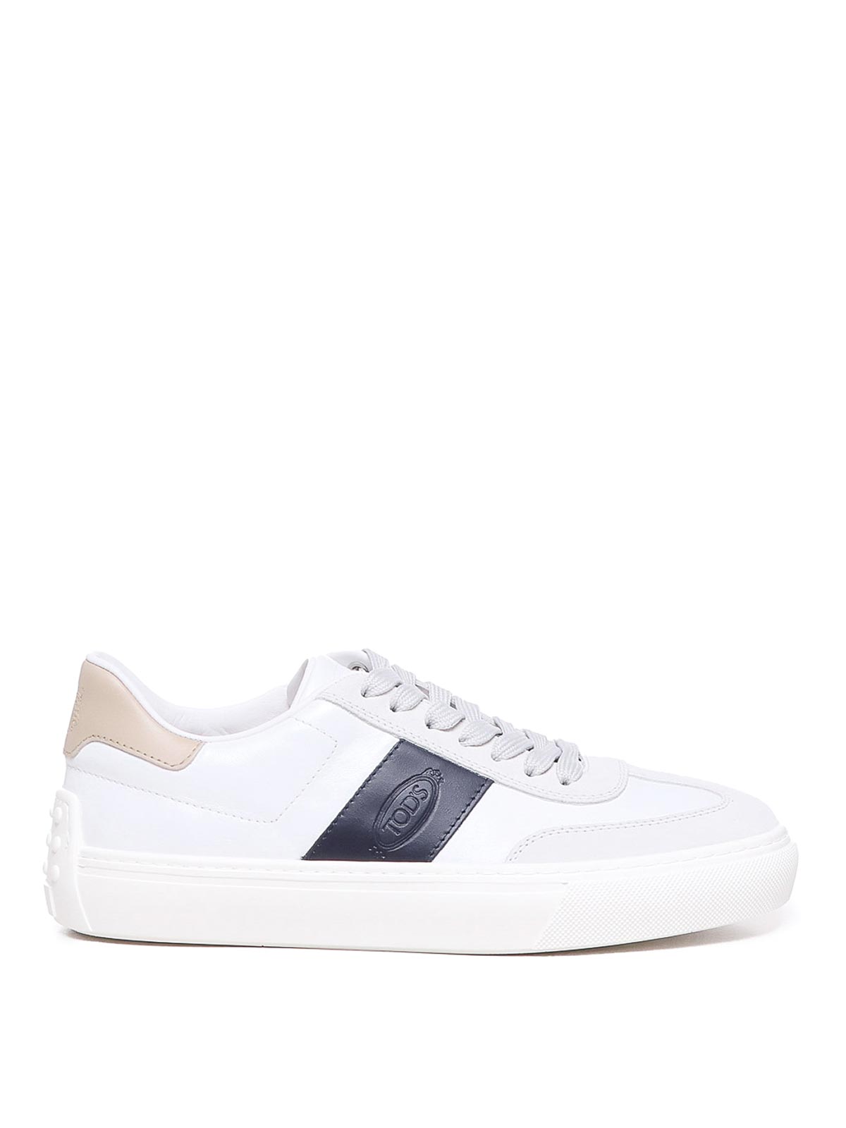 Shop Tod's Sneakers With Logo In White