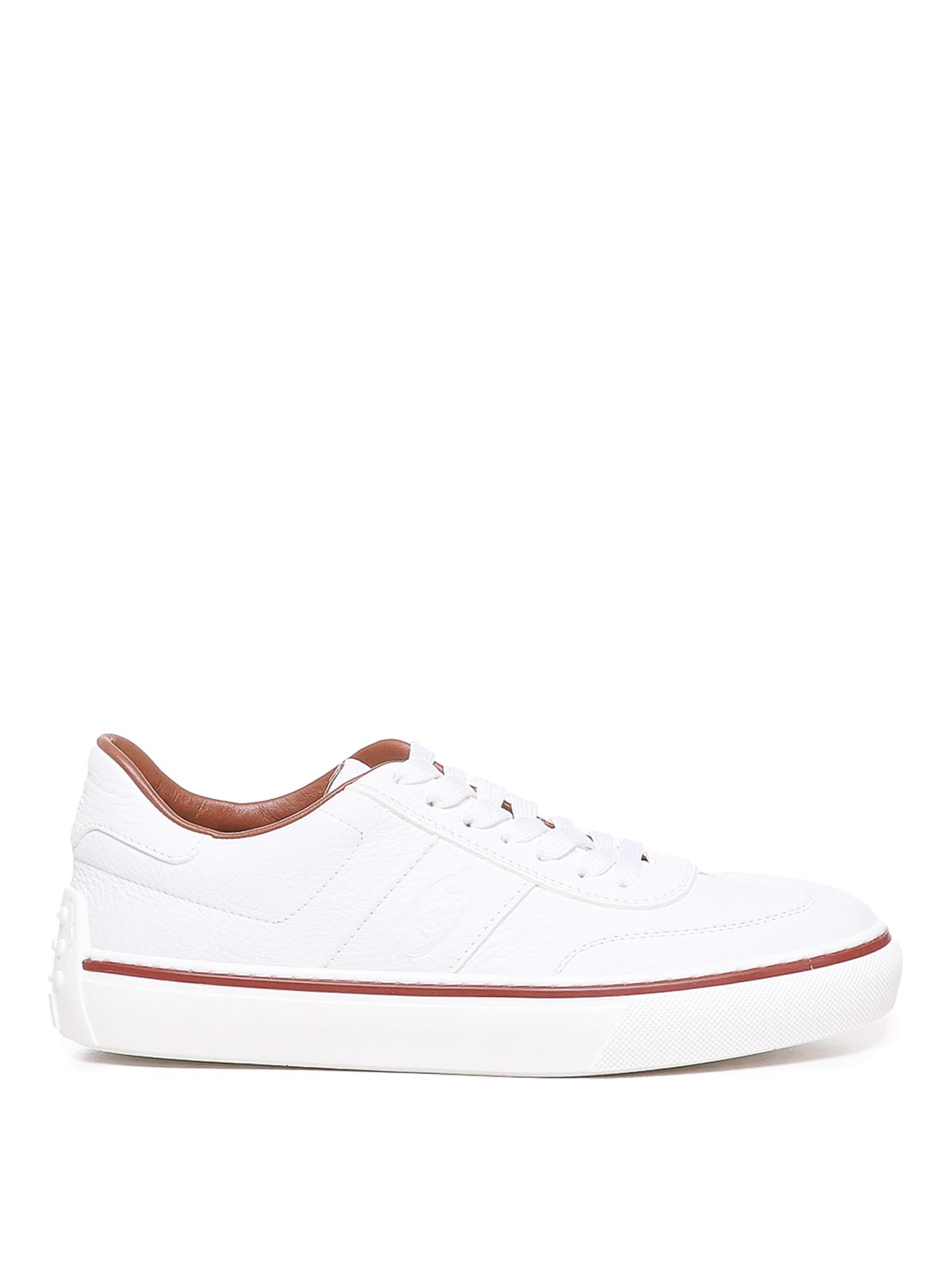 Shop Tod's Sneakers With Embossed Logo In White