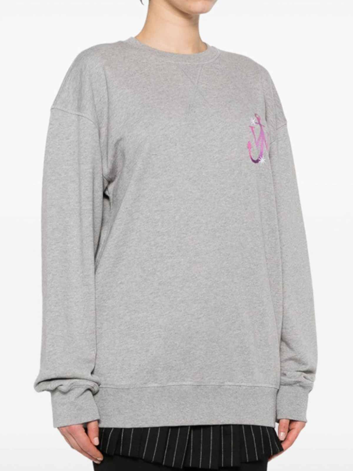 Shop Jw Anderson Sweatshirt With Logo In Grey