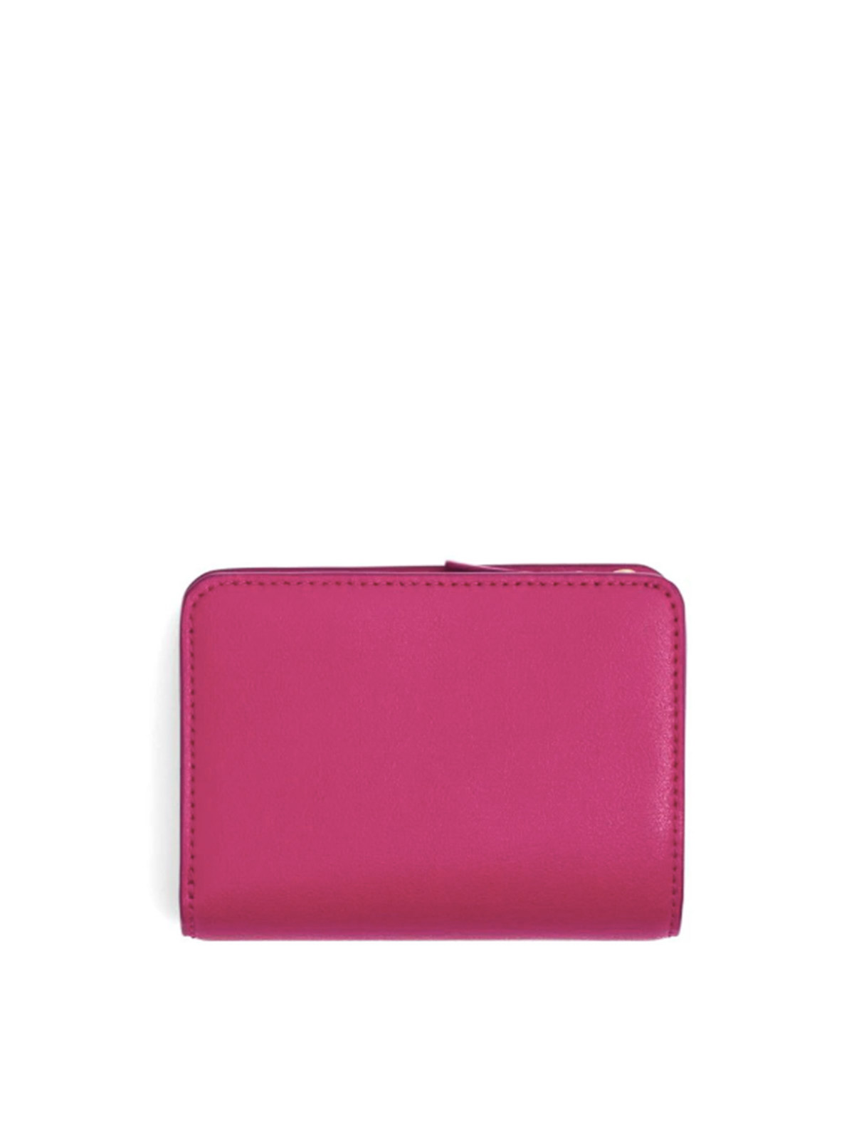 Shop Marc Jacobs Leather Coin Purse With Logo In Multicolour