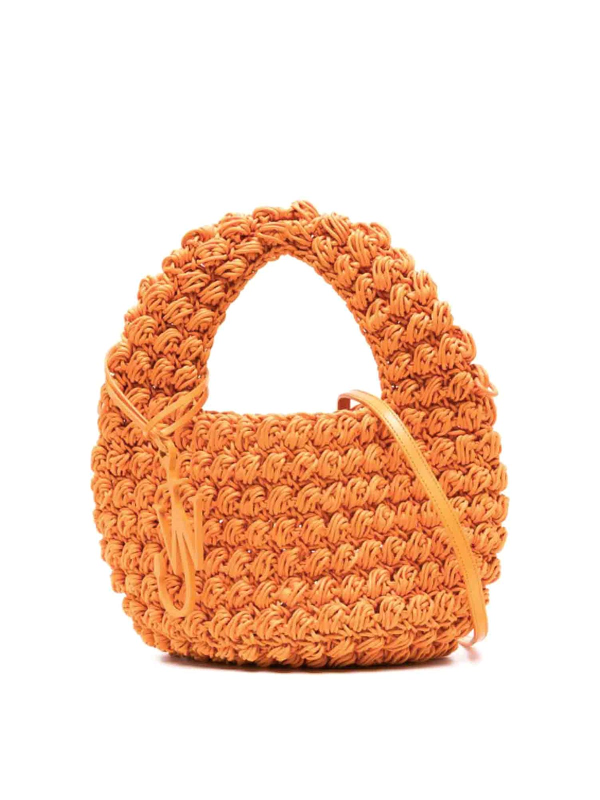 Shop Jw Anderson Popcorn Basket Bag In Orange